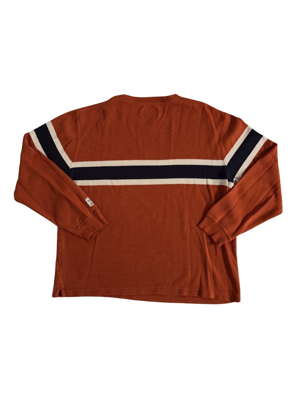 American Eagle Y2K Orange and Navy Striped Sweater - Picture 2 of 4